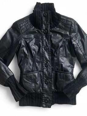 DANIER LEATHER MOTO JACKET SIZE XXS